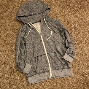 American Eagle Outfitters Charcoal Zip-Up Hoodie